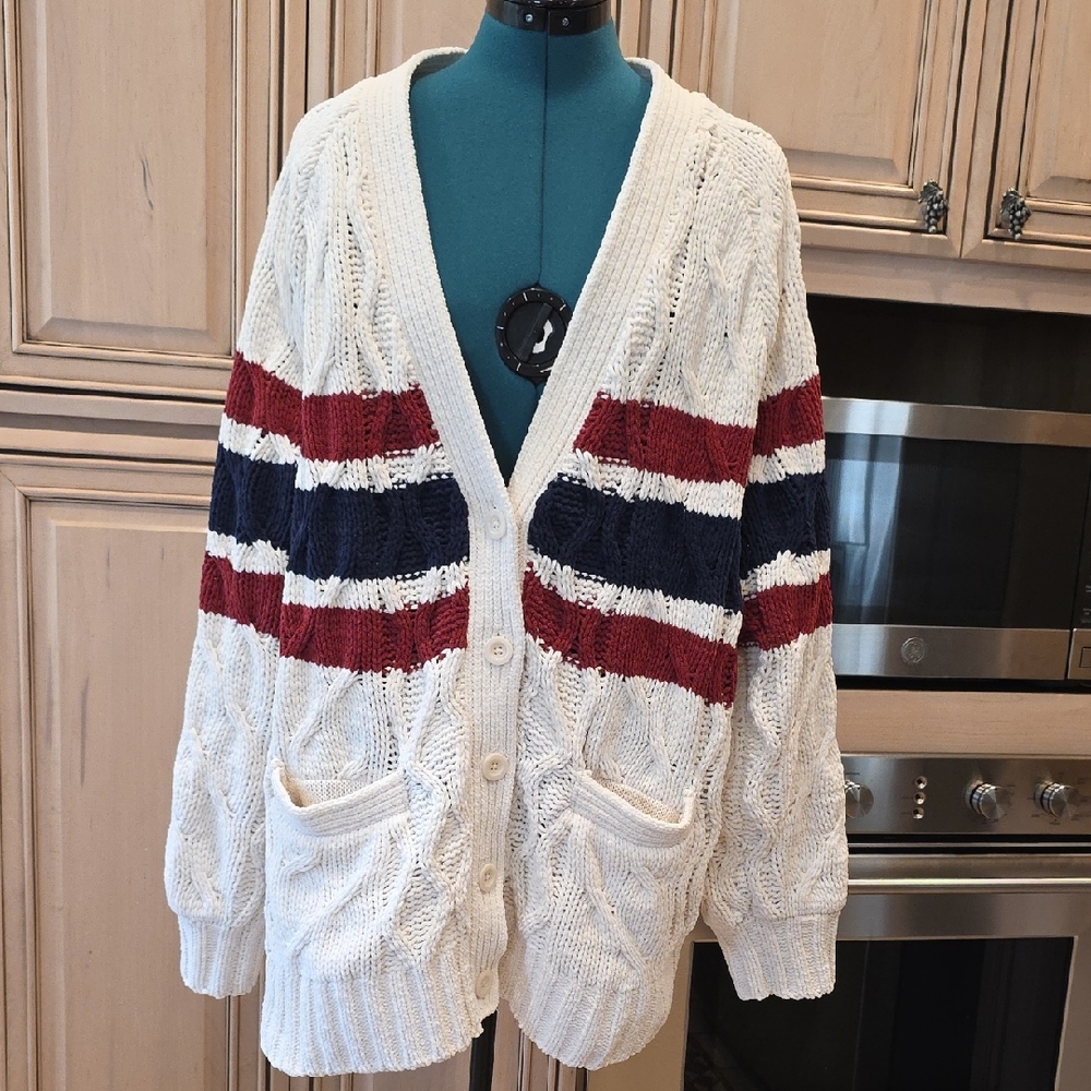 Aerie Striped Cardigan - SZ M
